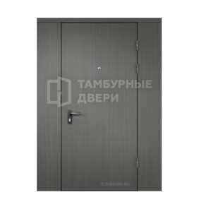 Дверь в тамбур глухая с перегородкой МДФ — винорит ТД-54